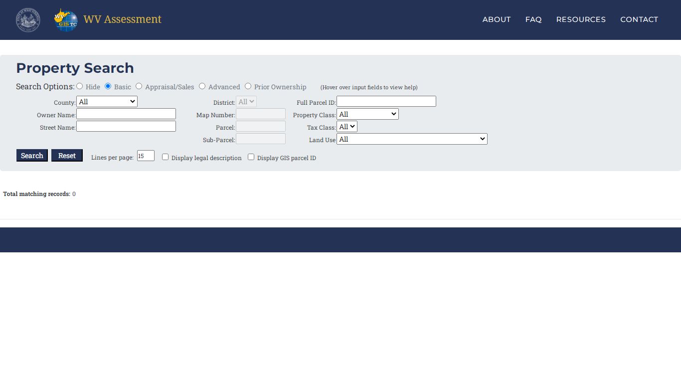 Property Search - WV Real Estate Assessment - MapWV